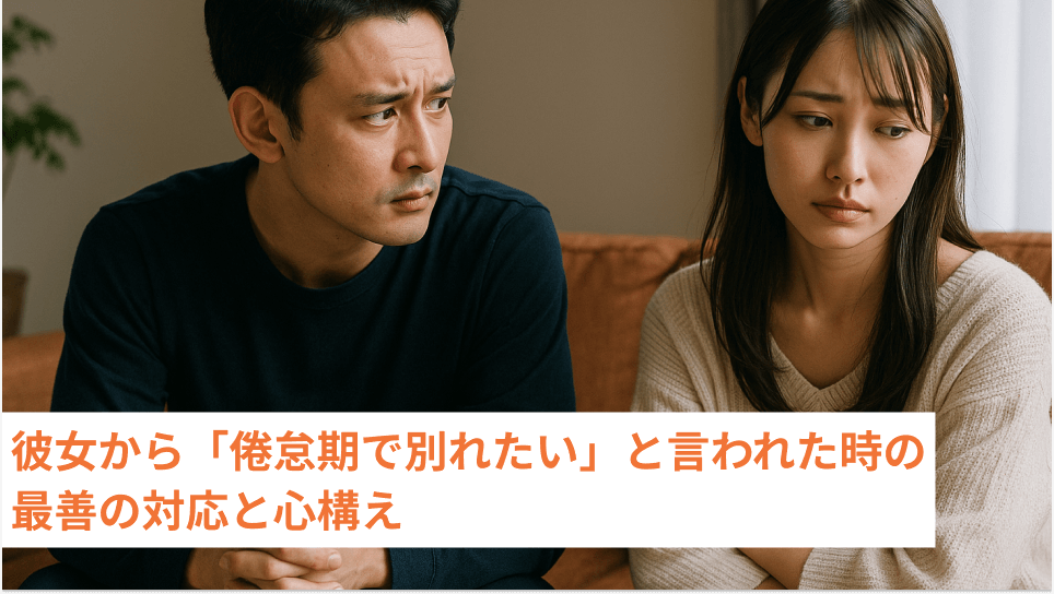 彼女から「倦怠期で別れたい」と言われた時の最善の対応と心構え