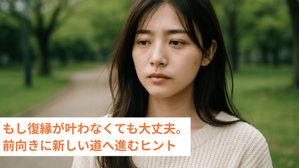 もし復縁が叶わなくても大丈夫。前向きに新しい道へ進むヒント