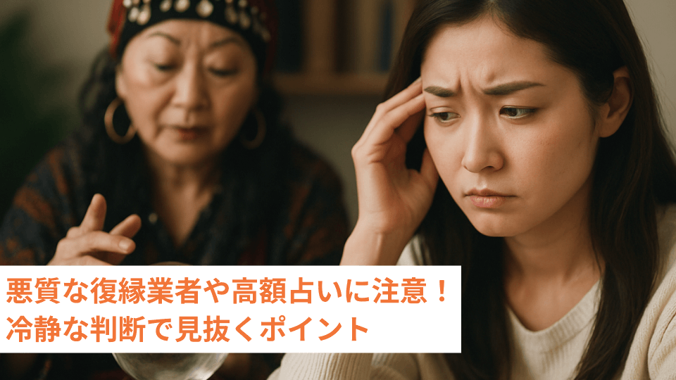 悪質な復縁業者や高額占いに注意！冷静な判断で見抜くポイント