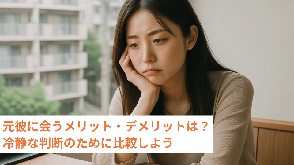 元彼に会うメリット・デメリットは？冷静な判断のために比較しよう