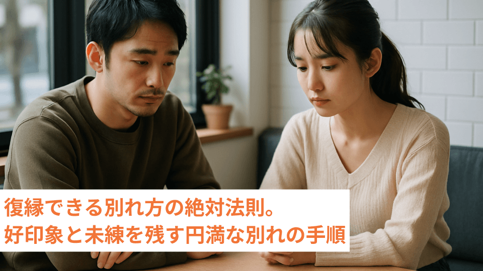 復縁できる別れ方の絶対法則。好印象と未練を残す円満な別れの手順