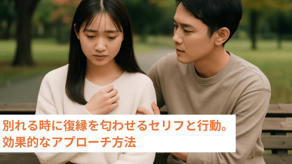 別れる時に復縁を匂わせるセリフと行動。効果的なアプローチ方法
