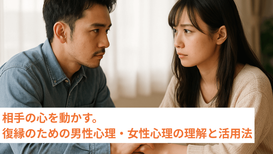 相手の心を動かす。復縁のための男性心理・女性心理の理解と活用法
