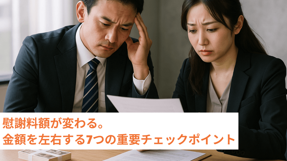 慰謝料額が変わる。金額を左右する7つの重要チェックポイント