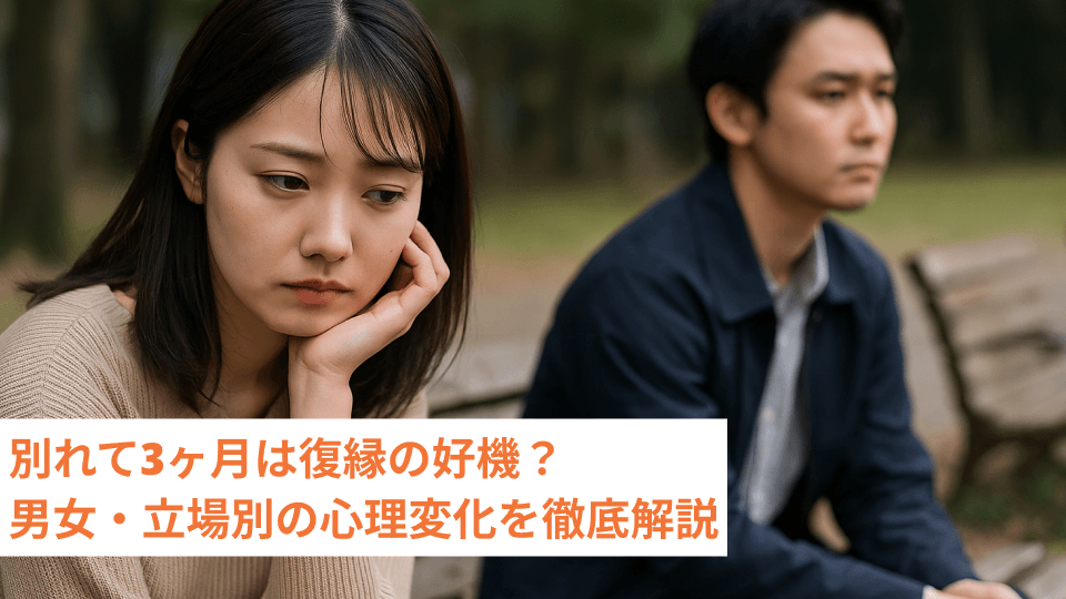 別れて3ヶ月は復縁の好機？男女・立場別の心理変化を徹底解説