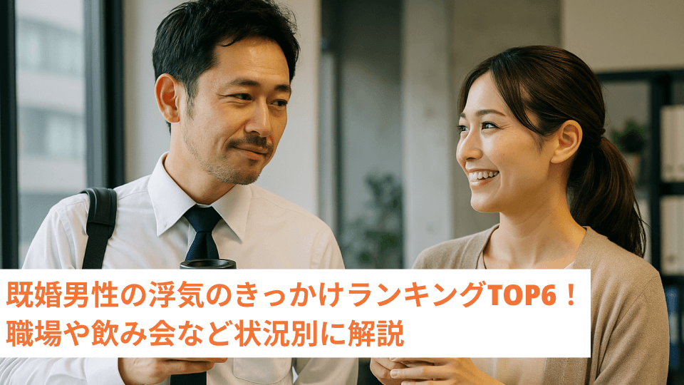 既婚男性の浮気のきっかけランキングTOP6！職場や飲み会など状況別に解説