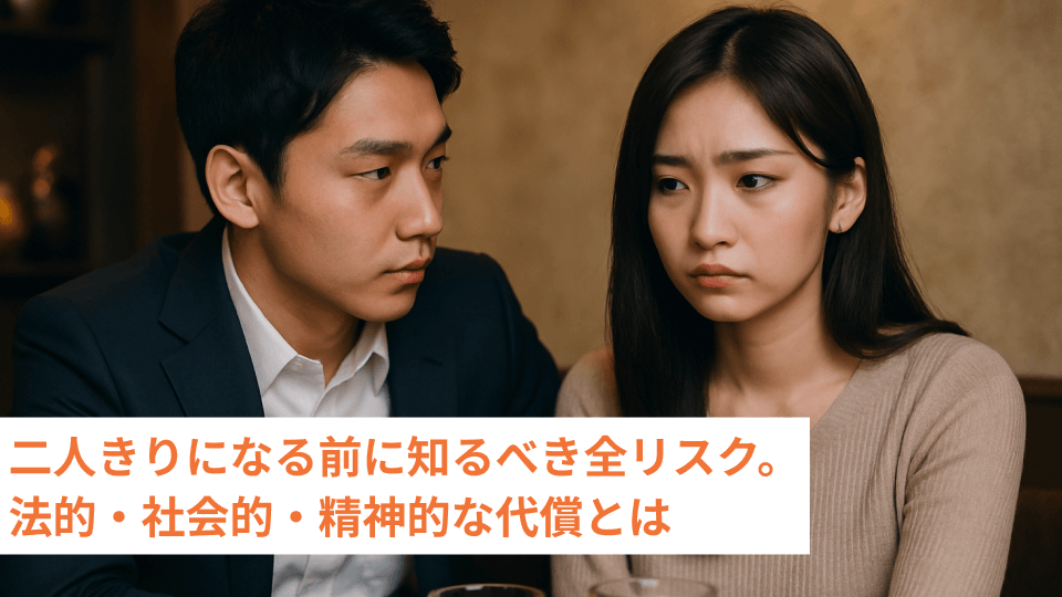 二人きりになる前に知るべき全リスク。法的・社会的・精神的な代償とは