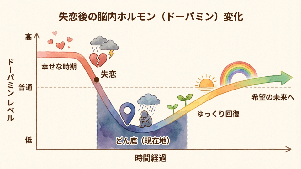 失恋後の脳内ホルモン変化