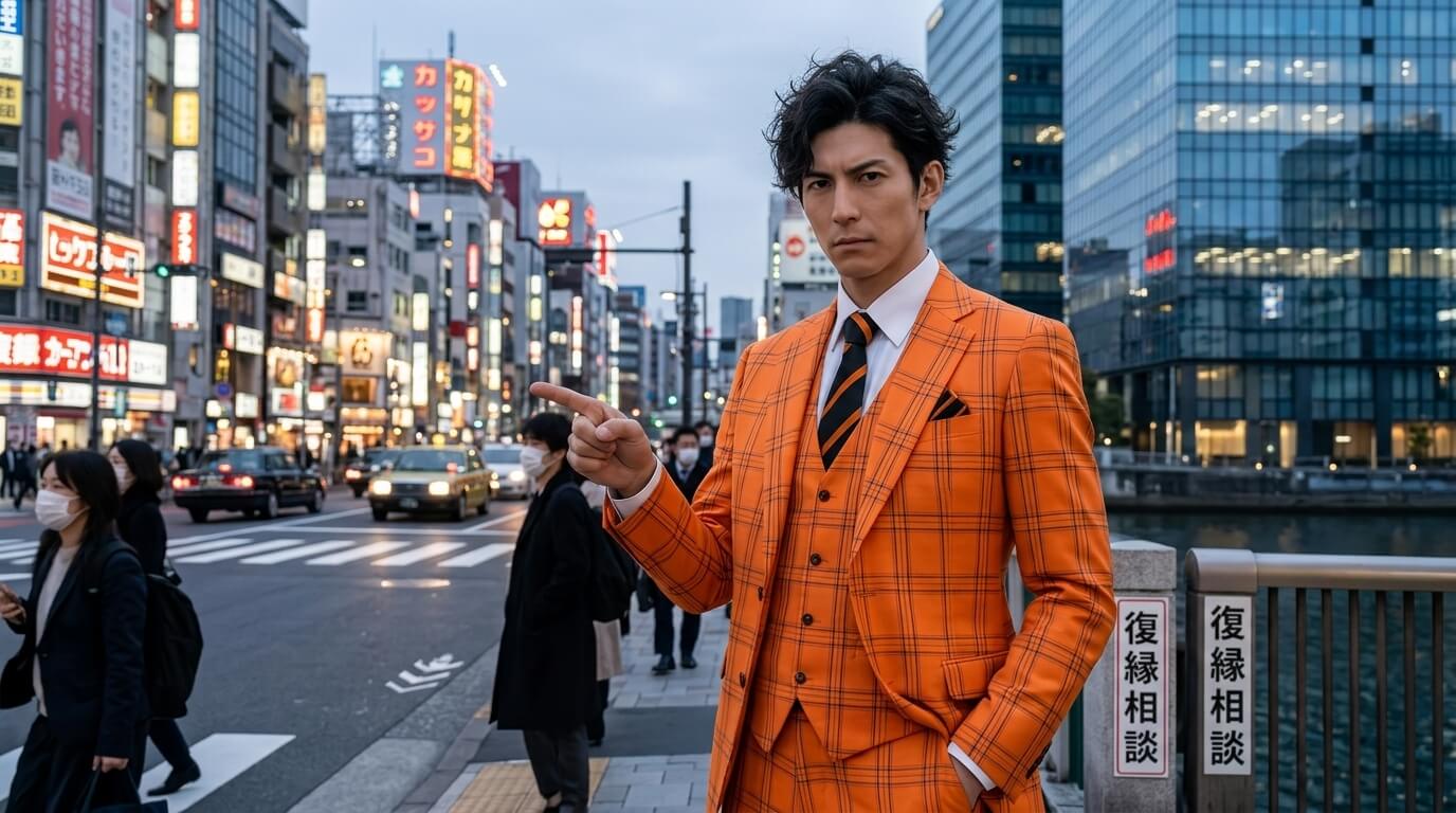 日本人の写真と現代日本の風景がベース。参照画像のテイストで生成。, 「復縁に冷却期間がいらない5つのパターン」を解説するインフォグラフィック。親しみやすいフラットデザインのデジタルイラストで、フローチ