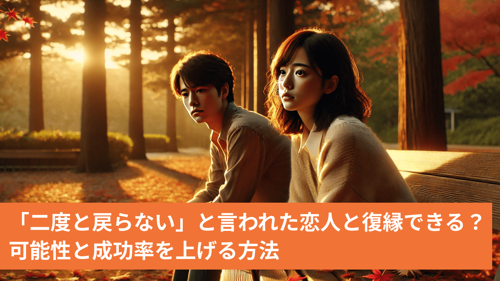 「二度と戻らない」と言われた恋人と復縁できる？可能性と成功率を上げる方法