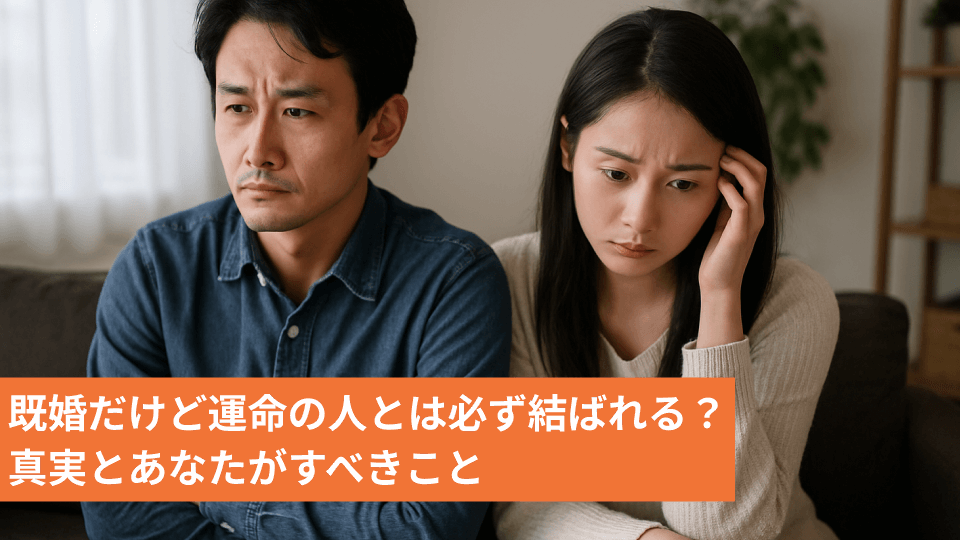 既婚だけど運命の人とは必ず結ばれる?真実とあなたがすべきこと