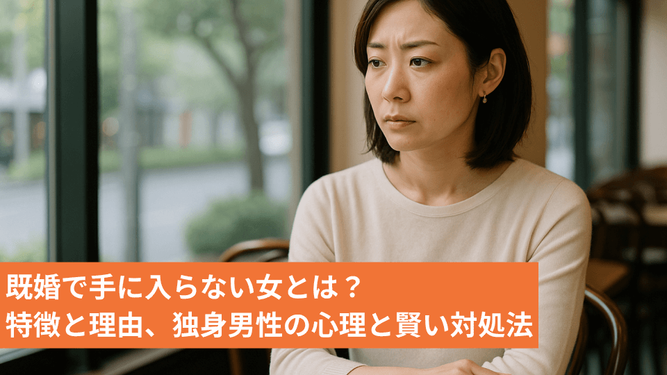 既婚で手に入らない女とは？特徴と理由、独身男性の心理と賢い対処法