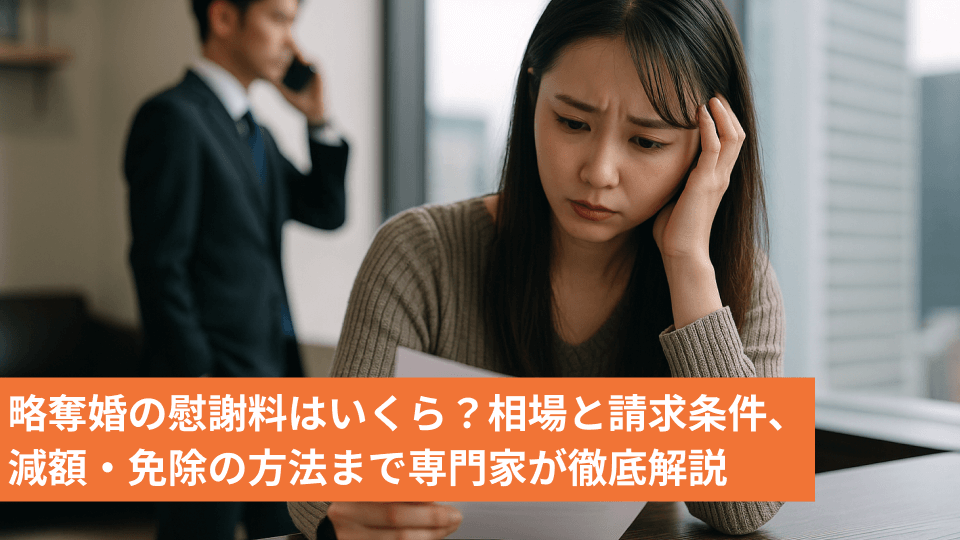 略奪婚の慰謝料はいくら？相場と請求条件、減額・免除の方法まで専門家が徹底解説