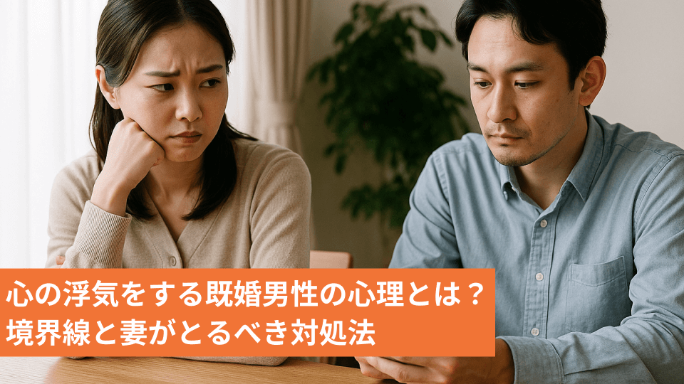 心の浮気をする既婚男性の心理とは？境界線と妻がとるべき対処法