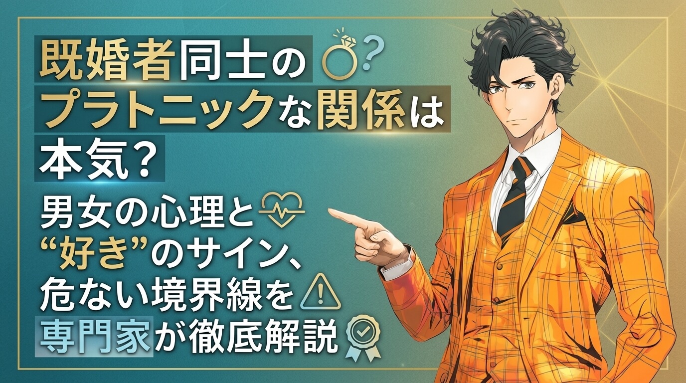 既婚者同士のプラトニックな関係は本気？男女の心理と“好き”のサイン、危ない境界線を専門家が徹底解説