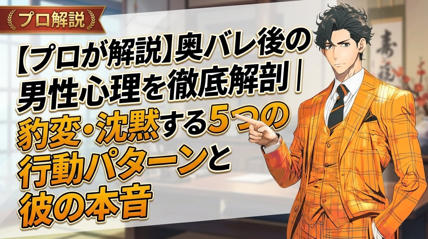 【プロが解説】奥バレ後の男性心理を徹底解剖｜豹変・沈黙する5つの行動パターンと彼の本音