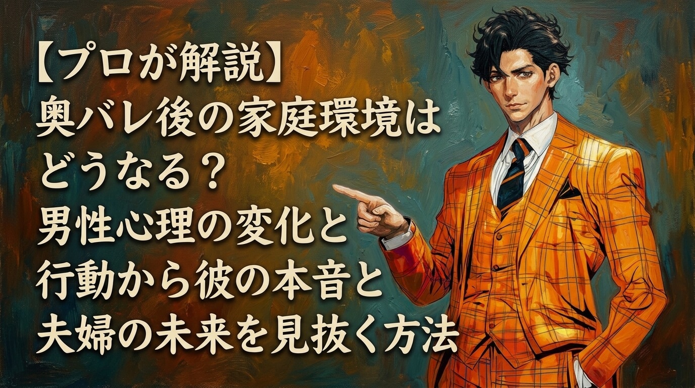 【プロが解説】奥バレ後の家庭環境はどうなる？男性心理の変化と行動から彼の本音と夫婦の未来を見抜く方法